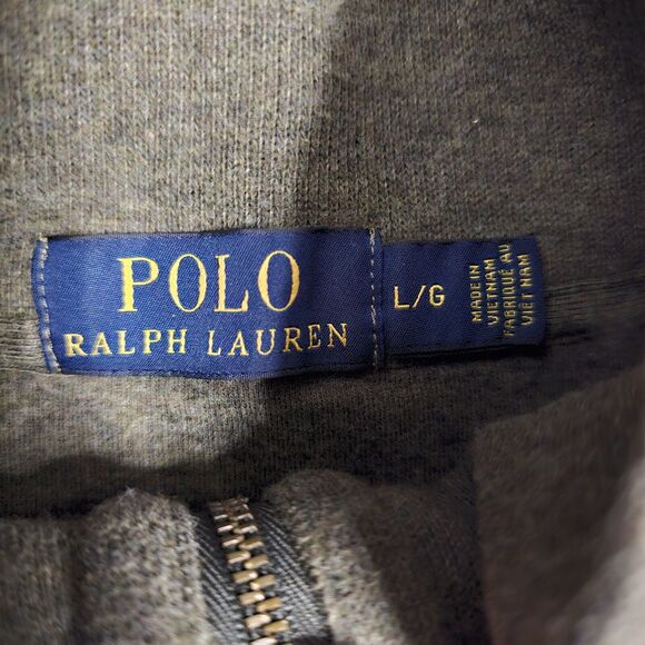 Polo Ralph Lauren Sweater Large Estate Rib 1/4 Zip Preppy Academia Golf - Picture 5 of 9
